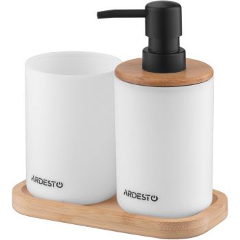 Набір для ванної кімнати ARDESTO Minimalism 360мл, 3 предмети, білий (ARHB3110WB) | Фото 2