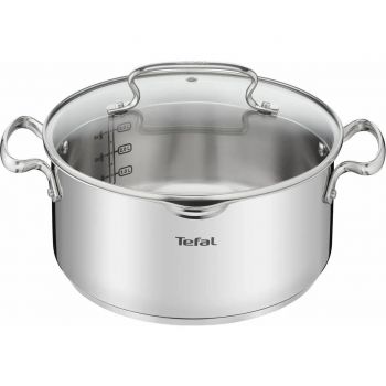 Каструля TEFAL DUETTO+, 5л, з кришкою, нержавюча сталь, скло (G7194656) | Фото 1