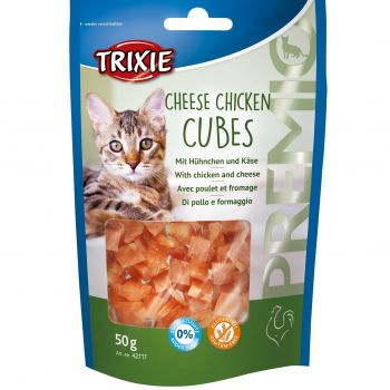 Ласощі для котів Trixie PREMIO Cheese Chicken Cubes сирно-курячі кубики 50гр (4011905427171) Ласощі для котів Trixie PREMIO Cheese Chicken Cubes сирно-курячі кубики 50гр (4011905427171) | Фото 1