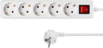 Мережевий подовжувач 2E 5XSchuko з вимикачем 3G*1.5мм 5м white (2E-U05ES15M5) | Фото 2