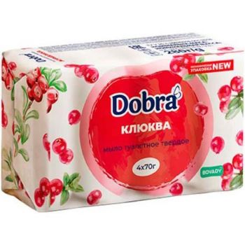 Мило туалетне Dobra Журавлина 70г*4шт (4820195504178) | Фото 1