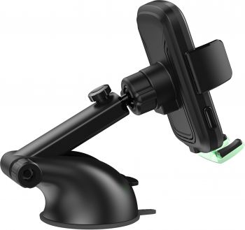 Автотримач 2Е Wireless для смартфона з бездротовою зарядкою 2USB 60Вт (2E-WCQ01-10) | Фото 5