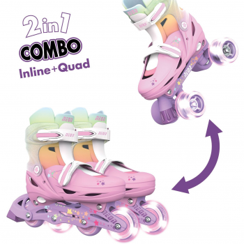 Роликові ковзани Neon Combo, розмір 34-37, веселка (NC49R4) Роликові ковзани Neon Combo, розмір 34-37, веселка (NC49R4) | Фото 1