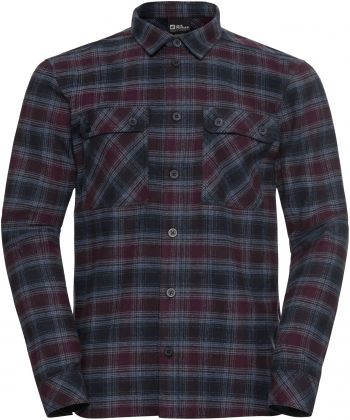 Сорочка чоловіча Jack Wolfskin Baja Flannel Shirt M A65028_T0003 M сливова/синя (4064886563949) Сорочка чоловіча Jack Wolfskin Baja Flannel Shirt M A65028_T0003 M сливова/синя (4064886563949) | Фото 3
