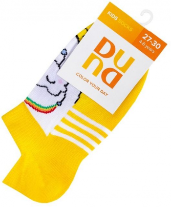 Шкарпетки дитячі Duna 27-30 1 пара жовті з принтом Хмара (4823094656214) | Фото 5