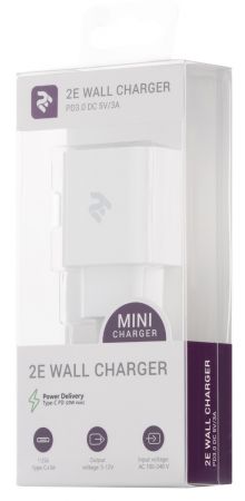 2Е USB-C Wall Charger PD3.0 DC5V/3A White (2E-WC1USBC20W-W) | Фото 4