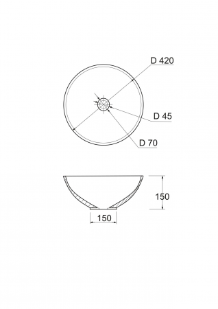Раковина Adamant Kreis 420х150мм біла (4824296200601) Купить раковину Раковина Adamant Kreis 420х150мм біла (4824296200601) | Фото 9