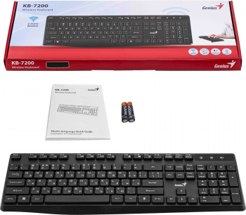 Клавіатура GENIUS KB-7200, 104key, WL, EN/UKR, Black (31320002406) Клавіатура GENIUS KB-7200, 104key, WL, EN/UKR, Black (31320002406) | Фото 4