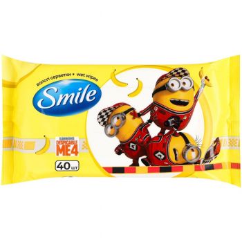 Серветки вологі SMILE ліцензійні герої 40шт в асортименті (4823071664294) | Фото 1