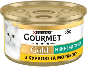 Gourmet Gold Ніжні биточки з куркою та морквою 85 г (7613035442207) | Фото 2