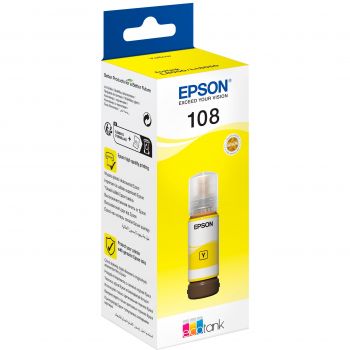 Контейнер з чорнилом EPSON 108 EcoTank L8050/L18050 yellow (C13T09C44A) | Фото 1