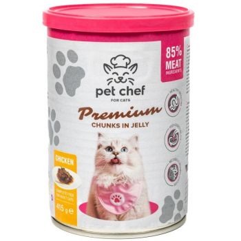 Вологий корм для котів Pet Chef з Куркою 415 г (4820255193564) | Фото 1