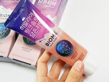 Купить зубную пасту и ополаскиватель Зубна паста LG Bamboosalt Pinksalt м’ята Byom 100 г (8801051109009) | Фото 4