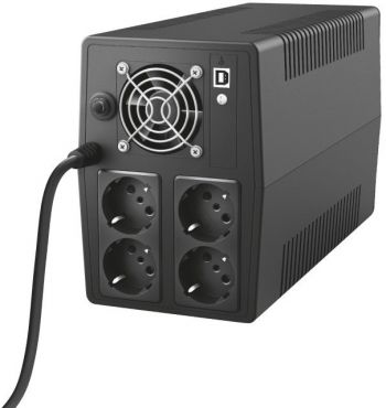 Купить источник бесперебойного питания (ИБП) ДБЖ TRUST Paxxon 1500VA UPS Black (23505_TRUST) | Фото 4