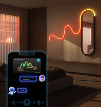 Стрічка світлодіодна розумна Govee H61D3 Neon Rope Light 2, 3м, RGBIC, WI-FI/Bluetooth, Білий Стрічка світлодіодна розумна Govee H61D3 Neon Rope Light 2, 3м, RGBIC, WI-FI/Bluetooth, Білий | Фото 7