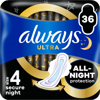 Гігієнічні прокладки Always Ultra Secure Night Розмір 4 36шт (8700216450379) | Фото 1