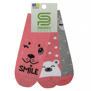 Набір шкарпеток детских Premier Socks 22-24 3 пари світло-сірі/рожеві (4820203356157) | Фото 5