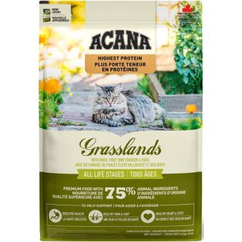 Сухий корм для кішок всіх порід Acana Grasslands Cat зі смаком курчат, індички та качки 4.5 кг | Фото 1