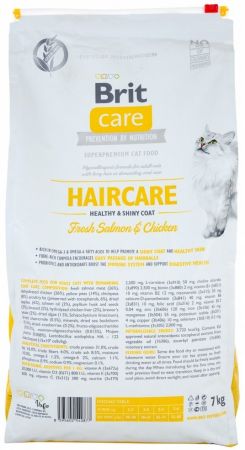 Сухий корм для кішок Brit Care Cat GF Haircare Healthy & Shiny Coat з лососем і куркою, 7 кг (8595602540877) Сухий корм для кішок Brit Care Cat GF Haircare Healthy & Shiny Coat з лососем і куркою, 7 кг (8595602540877) | Фото 5
