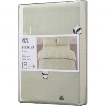 Набір постільної білизни 2,0сп ARDESTO Gloria, 200х220см, сатин, панди, зелений (ART2022PS) | Фото 5