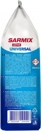 Пральний порошок Sarmix Active Universal для всіх типів прання 750 г (4820268104106) | Фото 2