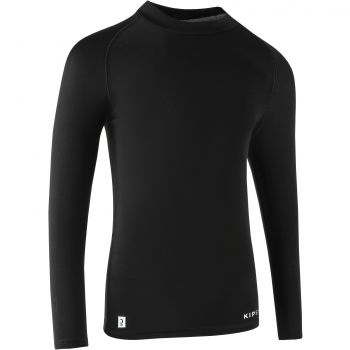 Термофутболка дитяча Kipsta Keepcomfort 100 з довгими рукавамии 8619327 12-13 р (151-60 см) чорна (4243480_Kipsta	) | Фото 1