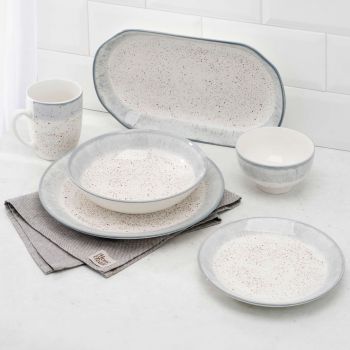 Блюдо овальне ARDESTO Siena 25х13 см, біло-сіра (AR2925SW) | Фото 7