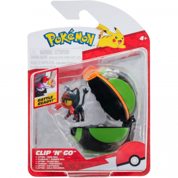 Купить игровой набор Ігровий набір Pokemon W16 – Літтен у покеболі (Ігрова фігурка, Покебол) (PKW3147) | Фото 1
