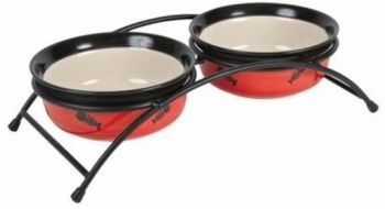 Підставка з керамічними мисками Trixie Eat on Feet для котів 0,3л 12см (4047974247907) | Фото 3