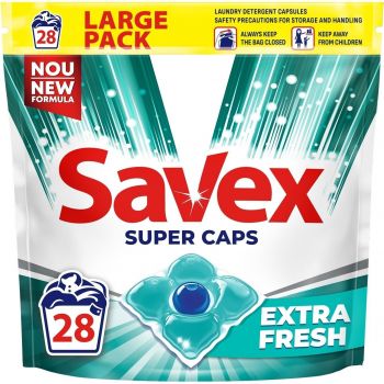 Купить стиральное средство Savex Super Caps Extra Fresh 28 шт (3800024046896) | Фото 5