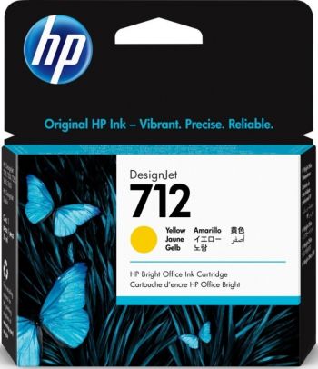 HP No.712 DesignJet Т230/Т630 Yellow 29ml (3ED69A) | Фото 1