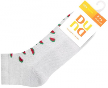 Шкарпетки дитячі Duna 23-26 1 пара білі з принтом Кавуни (4823094648875) | Фото 6