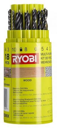 RYOBI RAK18DMIX, 18шт (5132004669) RYOBI RAK18DMIX, 18шт (5132004669) | Фото 1