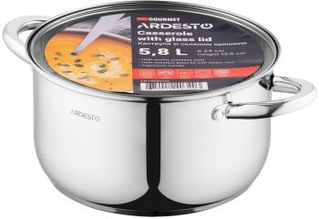 ARDESTO Gemini Gourmet, стеклянная крышка, 5.8 л (AR1958GSS) | Фото 3