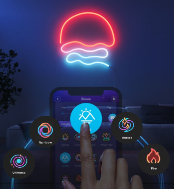 Стрічка світлодіодна розумна Govee H61D3 Neon Rope Light 2, 3м, RGBIC, WI-FI/Bluetooth, Білий Стрічка світлодіодна розумна Govee H61D3 Neon Rope Light 2, 3м, RGBIC, WI-FI/Bluetooth, Білий | Фото 6