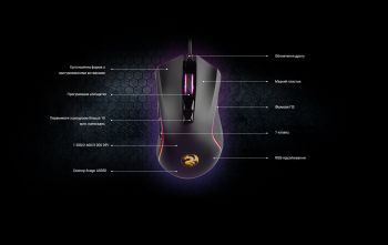 Ігрова миша 2E Gaming MG340 RGB USB Black (2E-MG340UB) Ігрова миша 2E Gaming MG340 RGB USB Black (2E-MG340UB) | Фото 3