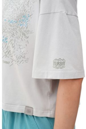 Футболка жіноча TURBAT Steppe Flowers L сіра (012.004.4993) | Фото 4