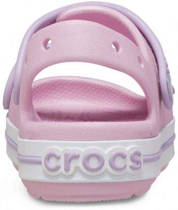 Сандалі для дівчаток Crocs Crocband Cruiser Sandal T Sdt 209424-84I 19-20 (C4 US) рожеві (196265604715) | Фото 4