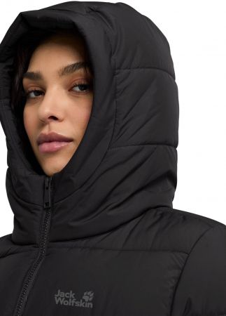 Пуховик жіночий Jack Wolfskin Frozen Palace Long Jkt W Rds A65096_6000 L чорний (4064886547338) | Фото 8