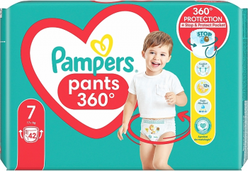 Підгузки-трусики Pampers Pants Giant Plus розмір 7 17+кг 42шт (8700216341639) | Фото 4