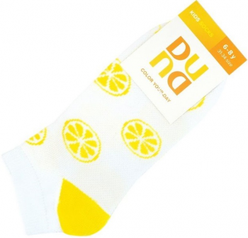 Шкарпетки дитячі Duna 31-34 1 пара білі з жовтим принтом Цитрусові (4823094637145) | Фото 4