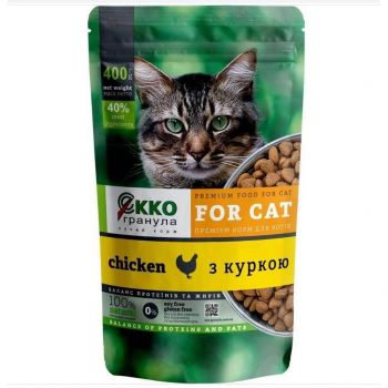 Сухий корм для котів Екко-Гранула з куркою 0,4кг (4820249130247) Сухий корм для котів Екко-Гранула з куркою 0,4кг (4820249130247) | Фото 1