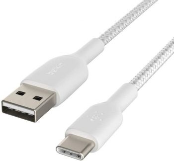 BELKIN USB-A - USB-С, BRAIDED, 1m, white (CAB002BT1MWH) | Фото 2