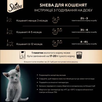Вологий корм для кошенят Sheba з куркою в соусі 85г (4770608264567) Вологий корм для кошенят Sheba з куркою в соусі 85г (4770608264567) | Фото 6