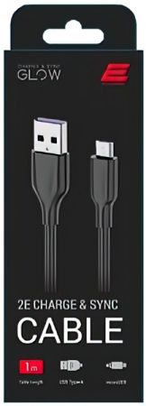 2E USB-A - microUSB Glow 1m Black (2E-CCAM-BL) | Фото 2