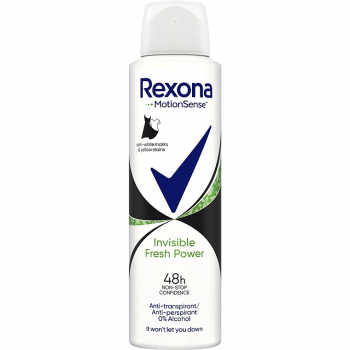 Антиперспірант-аерозоль Rexona Невидима на чорному та білому одязі свіжість 150мл | Фото 1