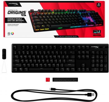 HyperX Alloy Origins Aqua USB RGB PBT RU, Black (639N5AA) | Фото 9