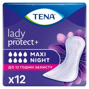 Купить средство женской гигиены Урологічні прокладки TENA Lady Maxi Night, 12 шт (7322541120966) | Фото 1
