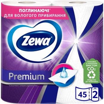 Паперові рушники ZEWA Premium 2 шари 2шт (7322541191331) | Фото 1