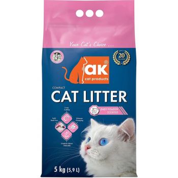 Наповнювач для котячого туалету Akcat Compact Cat Litter бентонітовий дитяча присипка 5кг/5,9л | Фото 1